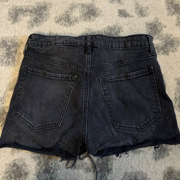 Old Navy - High Rise - O.G. Straight Black Jean Shorts - Picture 2 of 3